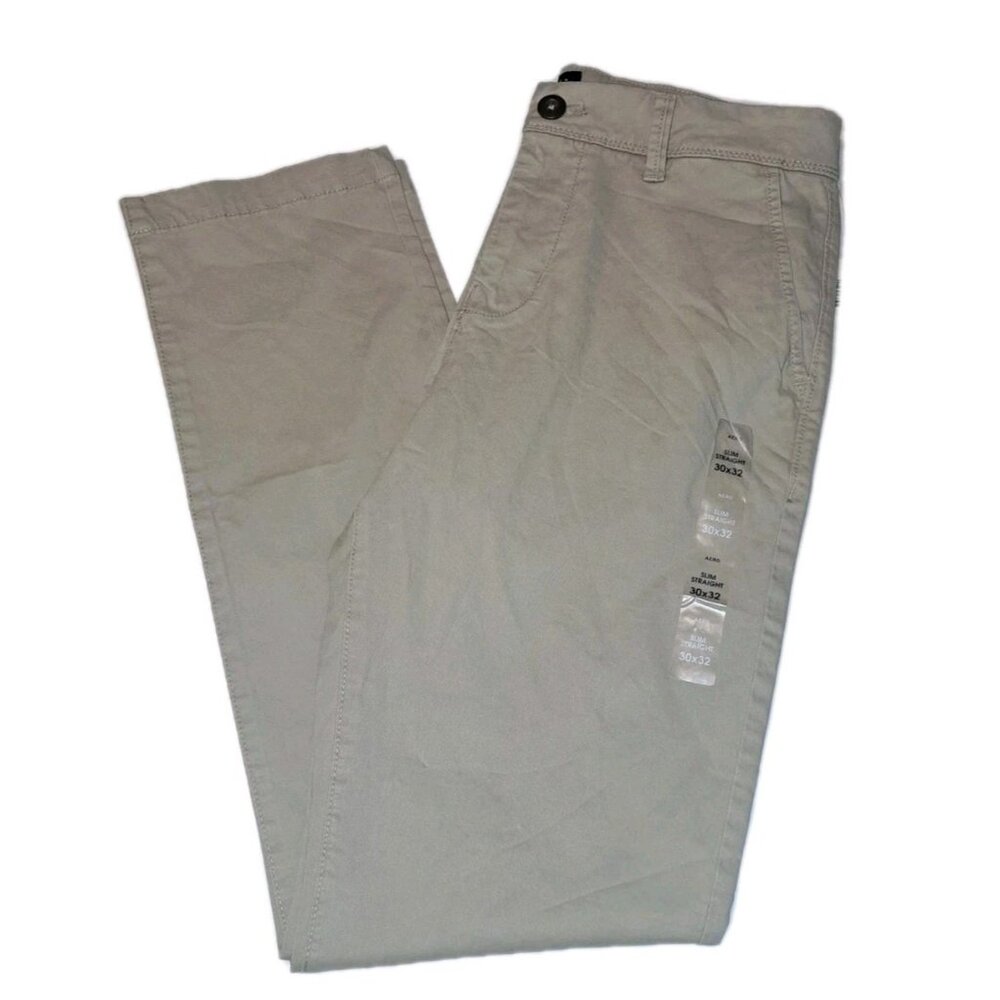 Aeropostale Mens Beige Slim Straight Stretch Pants Size 30x32 New